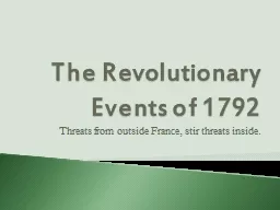 The Revolutionary Events of 1792