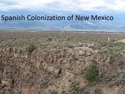 Spanish Colonization of New Mexico