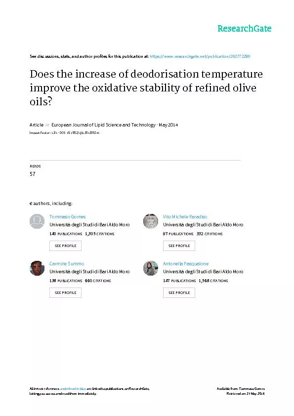 Does the increase of deodorisation temperature improve the oxidative stability of refined