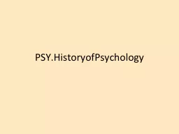PSY.HistoryofPsychology