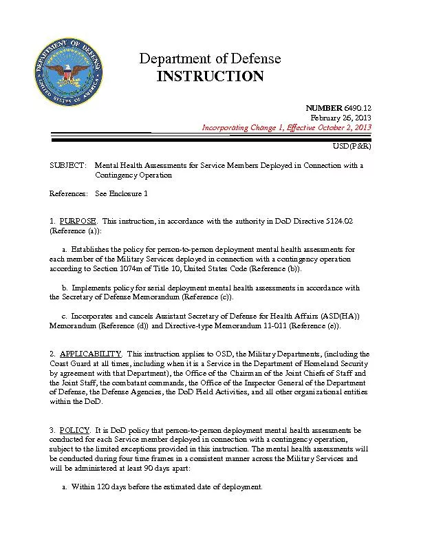 Department of Defense instruction