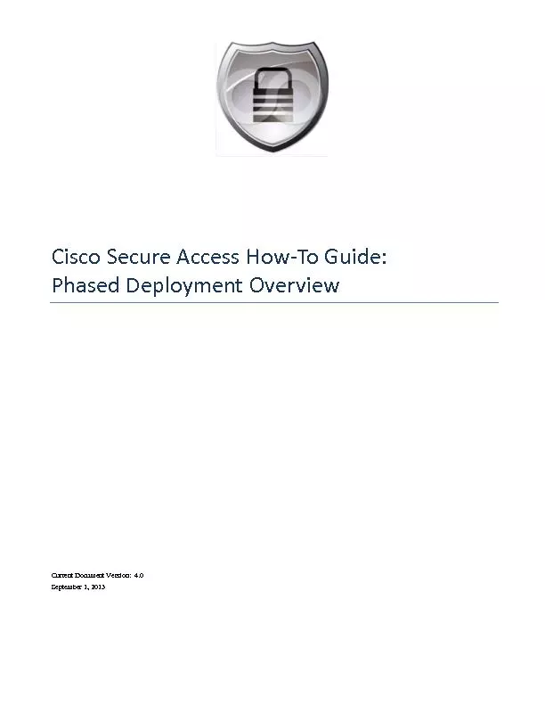 Cisco Secure Access how to guide phased deployment over view