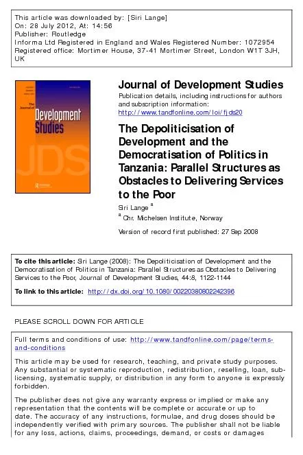Journal of development studies