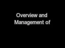 Overview and Management of