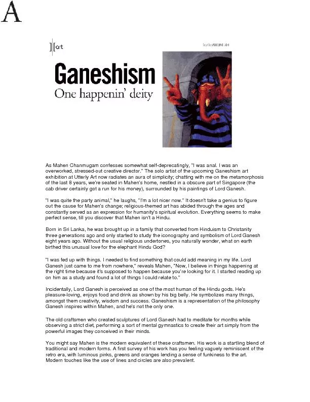 Ganeshism one happenin deity