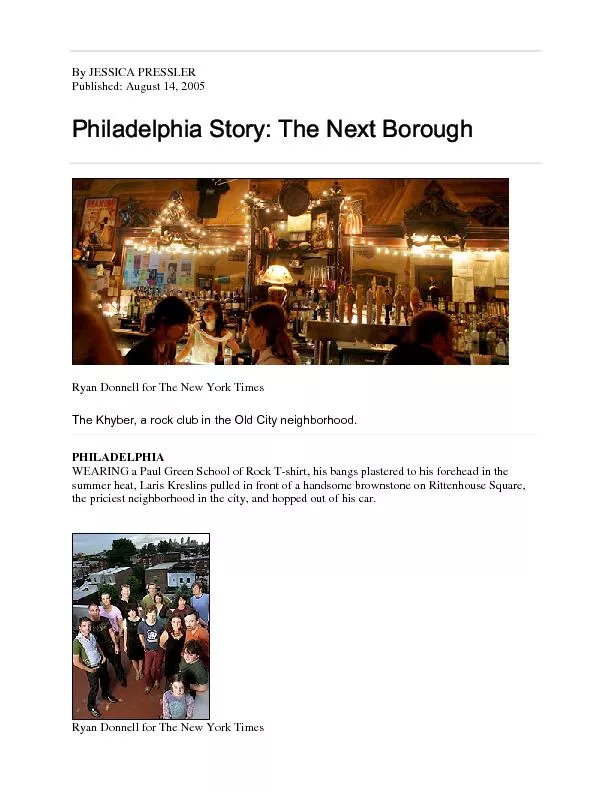 Philadeiphia story the next borough