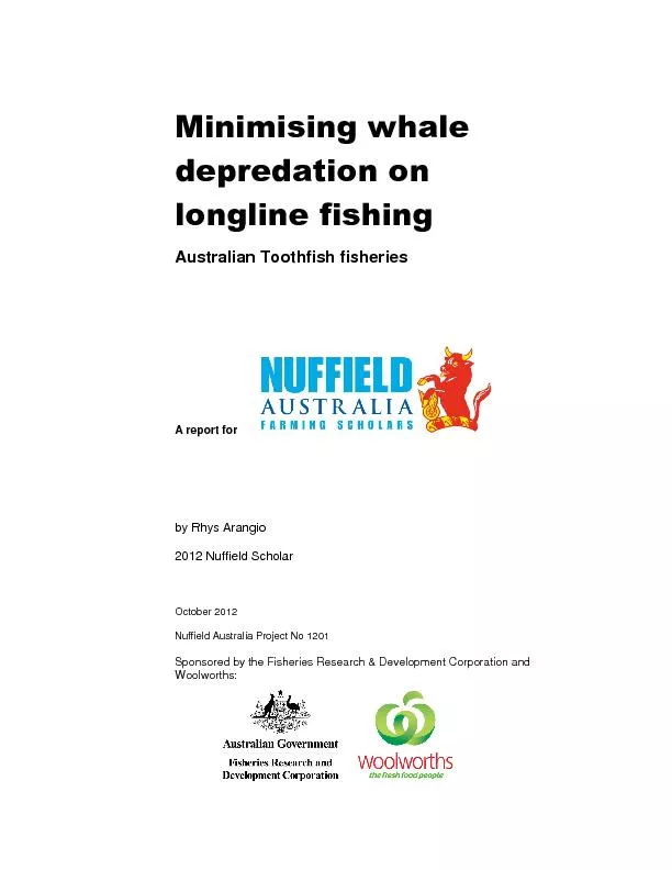Minimising whale depredation on longline fishing