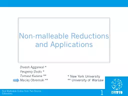 Non-malleable Reductions