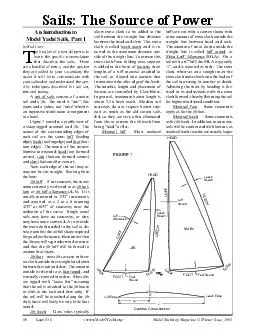 Model Yachting Magazine  Winter Issue  Issue  An Introduction to Model Yacht Sails Part
