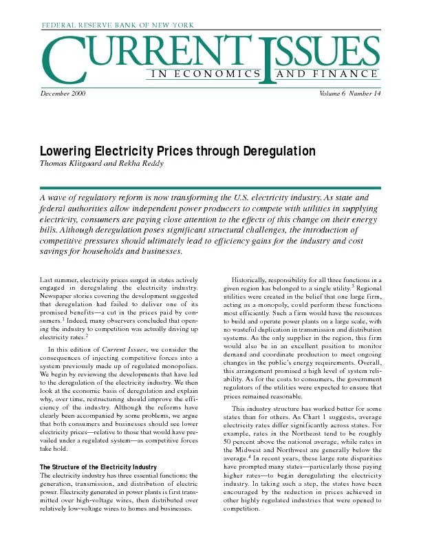 Lowering electricity prices through deregulation