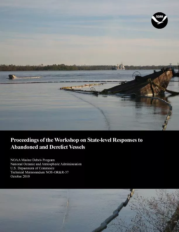 Proceedings of the Workshop on State-level Responses to abandoned and derelict vessels