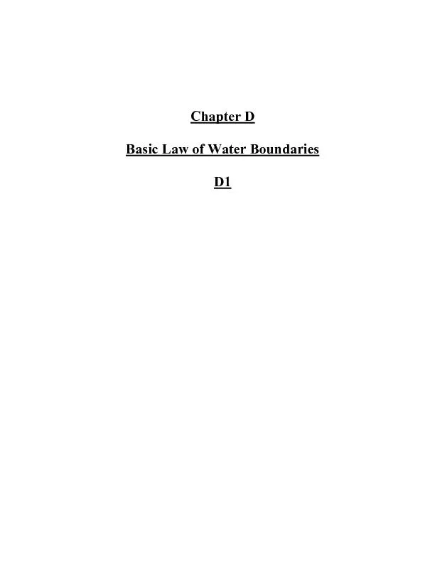 Basic law of water boundaries