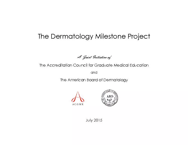 The dermatology milestone project