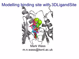 Modelling binding site with 3DLigandSite
