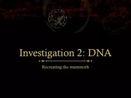 Investigation 2: DNA