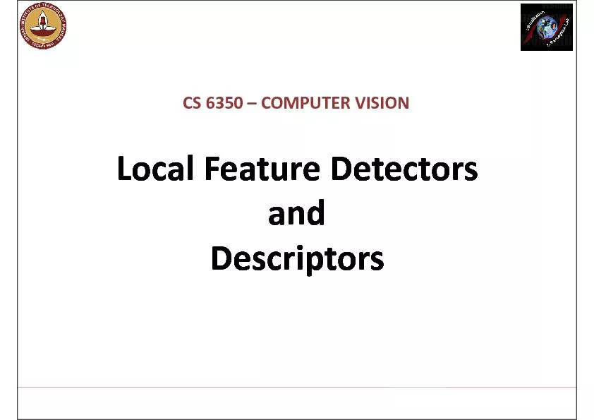  Local feature detectors and descriptors