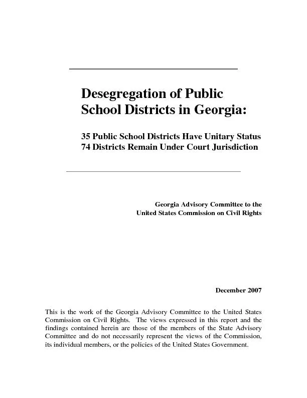 Desegregation of public school districts in Georgia