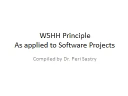 W5HH Principle