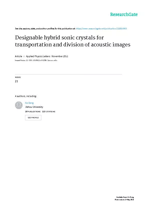 Designable hybrid sonic crystals for transportation and division of acoustic images