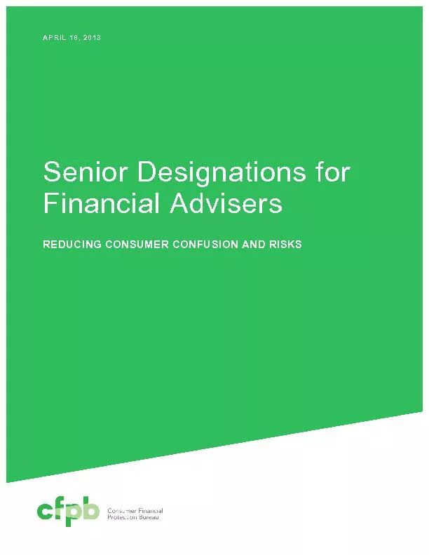 Senior designations for financial advisers
