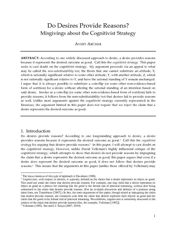 Misgivings about the Cognitivist  strategy