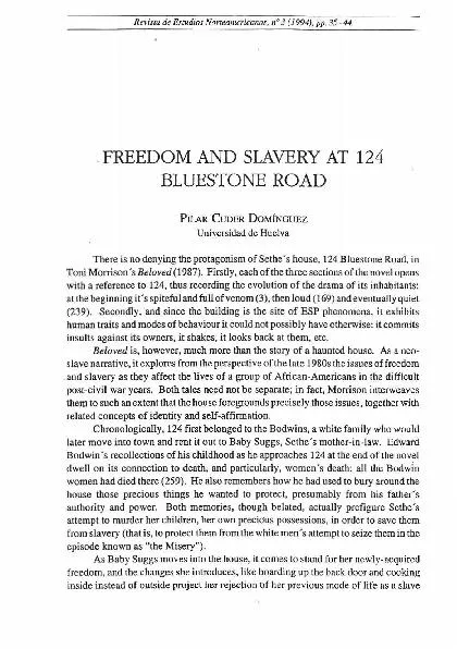 Freedom and slavery at 124 blue stone road