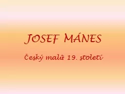 JOSEF MÁNES