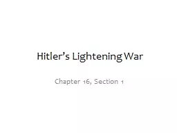 Hitler’s Lightening War