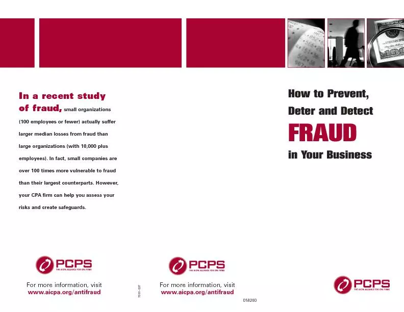 How to Prevent,Deter and Detect fraud in Your Business