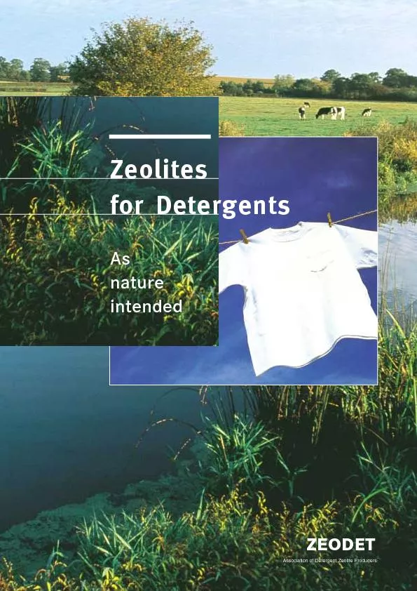 Zeolites for detergents $