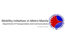 Mobility Initiatives
