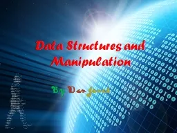 Data Structures and Manipulation