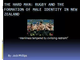 The hard man: Rugby and the Formation of Male identity in N
