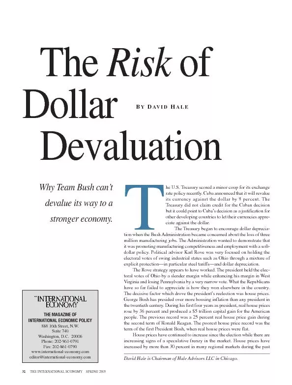 The risk of dollar devaluation