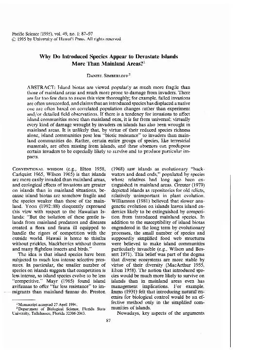 1Manuscriptaccepted27April1994.2DepartmentofBiologicalScience,FloridaS