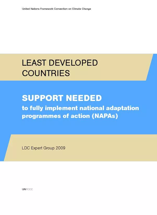Support needed to fully implement national adaptation programmes of action