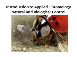Introduction to Applied Entomology