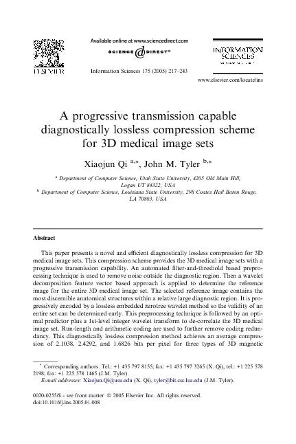 A progressive transmission capable diagnostically lossless compression scheme