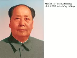 Maoism/Mao Zedong-tänkande