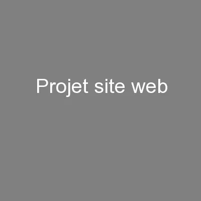 Projet site web