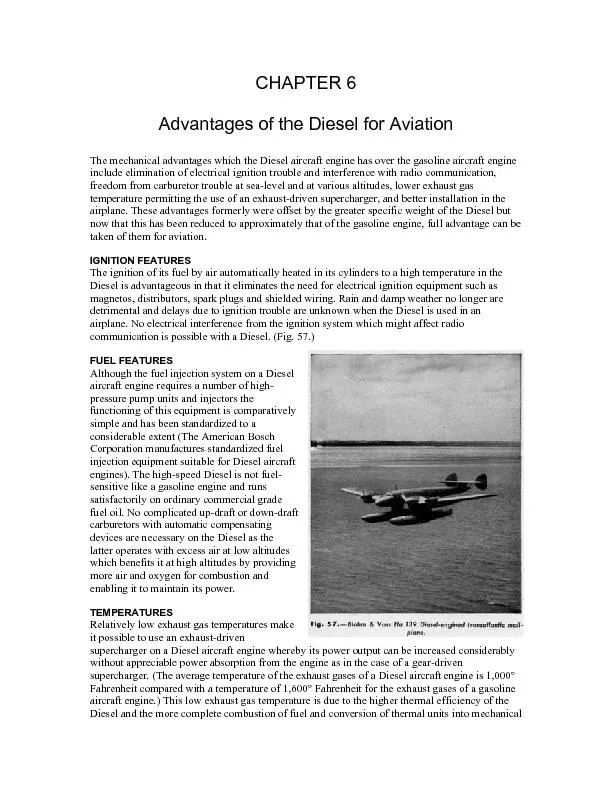 Advantages of the diesel for aviation