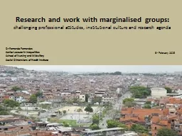 Research and work with marginalised groups: