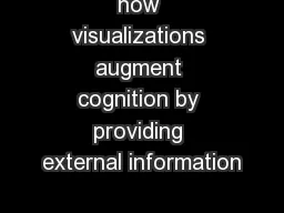 how visualizations augment cognition by providing external information