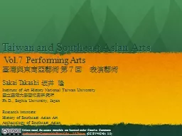 Taiwan and Southeast Asian Arts