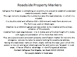 Roadside Property Markers