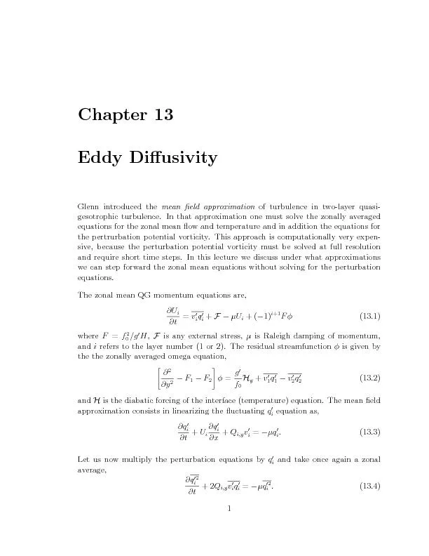 Eddy diffusivity