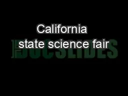 California state science fair