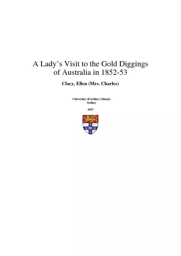A lady's visit to the gold diggings of Australia in 1852-53