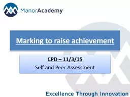 Marking to raise achievement