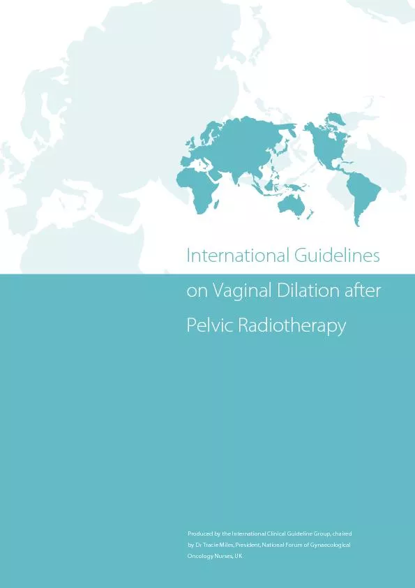 International Guidelines on Vaginal Dilation after Pelvic Radiotherapy
